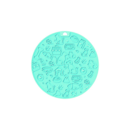 Pet Licking Mat Round Silica Gel Sucker