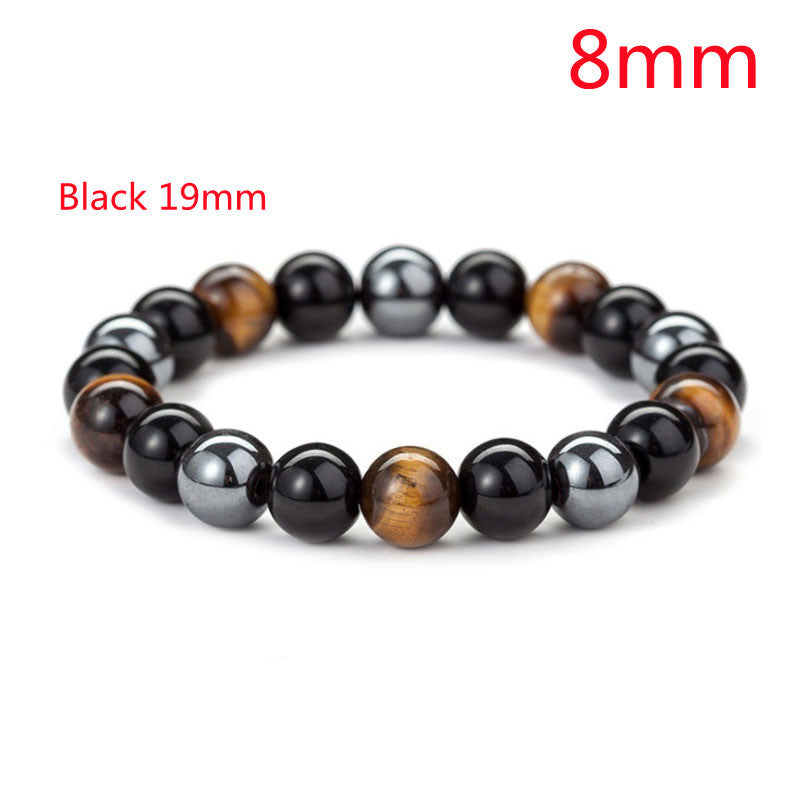 Natural Tiger Eye Stone Bracelet - Handwoven Healing Crystal Bracelet for Men & Women