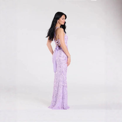 Fashionable Sexy Strapless Backless High-Slit Celebrity Dress