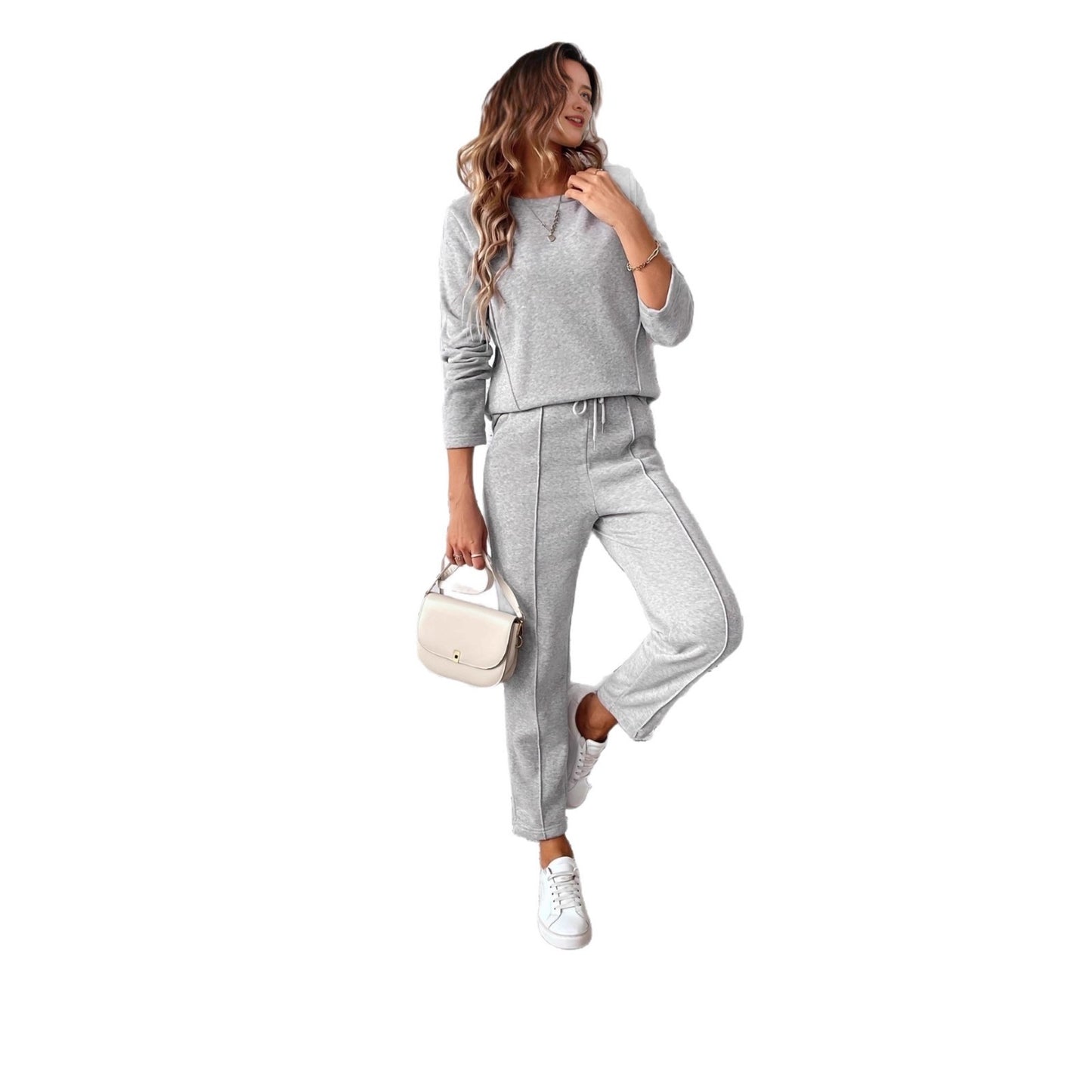 New Fashion Casual Loose Sweater Trousers Two-piece Set