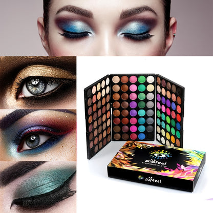 POPFEEL Mini Eyeshadow Palette - 19+ Colors Professional Glitter Eye Shadow Set for Festivals & Events