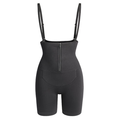 Ladies' High-waist Panty Detachable Shoulder Strap Girdling Bodybuiding Shaping Pants