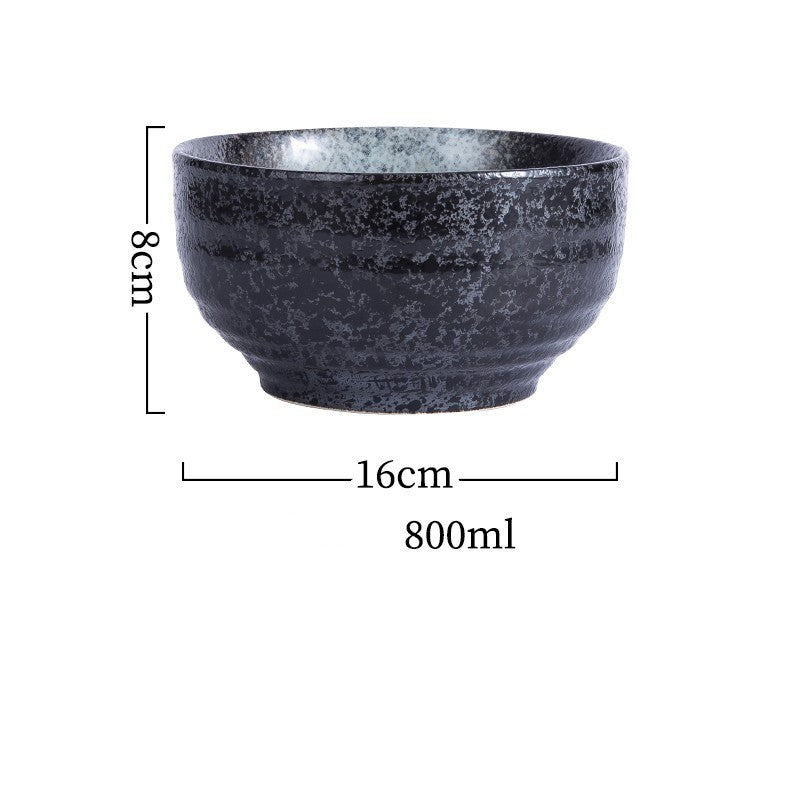 Japanisches Ramen-Schüssel-Set aus Keramik, Instantnudeln, Essstäbchen und Löffel