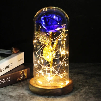 Valentine's Day Gift Simulation Gold Foil Rose Lamp Glass Cover Ornaments Color Box Packaging