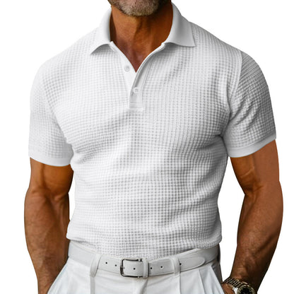 High-end Waffle Polo Shirt For Men