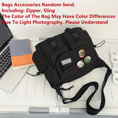 Premium Nylon Crossbody Messenger Bag - Large Capacity Shoulder Bag for Women & Men | Harajuku Style