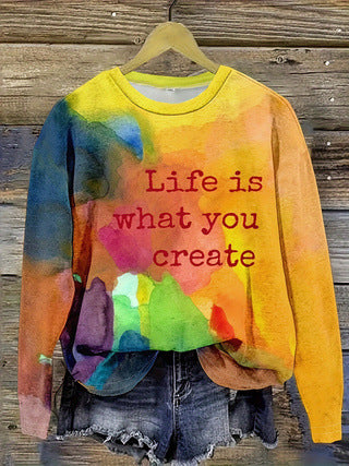 Women's Long-sleeve T-shirt With 3D Print