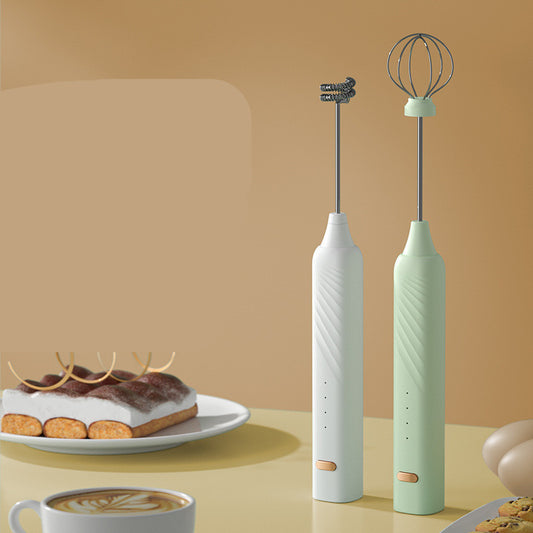 Electric Milk Frother - USB Rechargeable Handheld Foam Maker for Coffee, Latte & Cappuccino