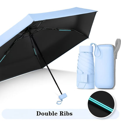 Premium Foldable Mini Pocket Umbrella - Compact Travel Umbrella with 6 Ribs | Lightweight Portable Rain Protection
