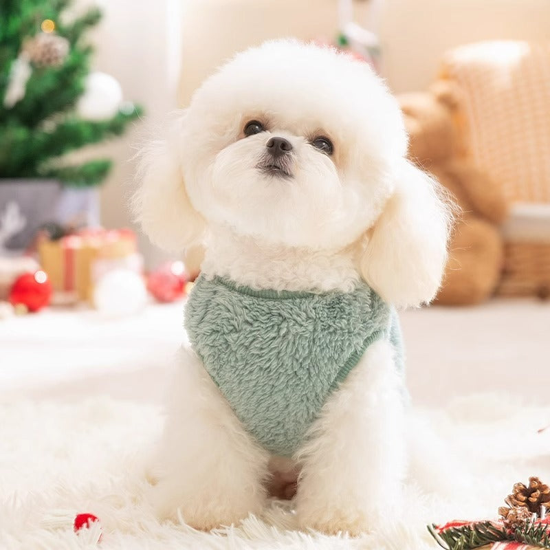 Wool Dog Coat, Winter Clothes For Puppies, Thin Cardigan Vest, Chihuahua Bichon Frise Clothing, Plush Warm Dog Coat Jacket, Luxury Dog Clothing