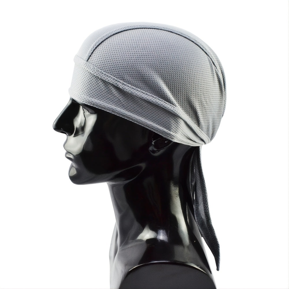 Premium Breathable Mesh Cycling Cap - Long Tail Head Wrap Beanie for Men | Sports Skull Cap