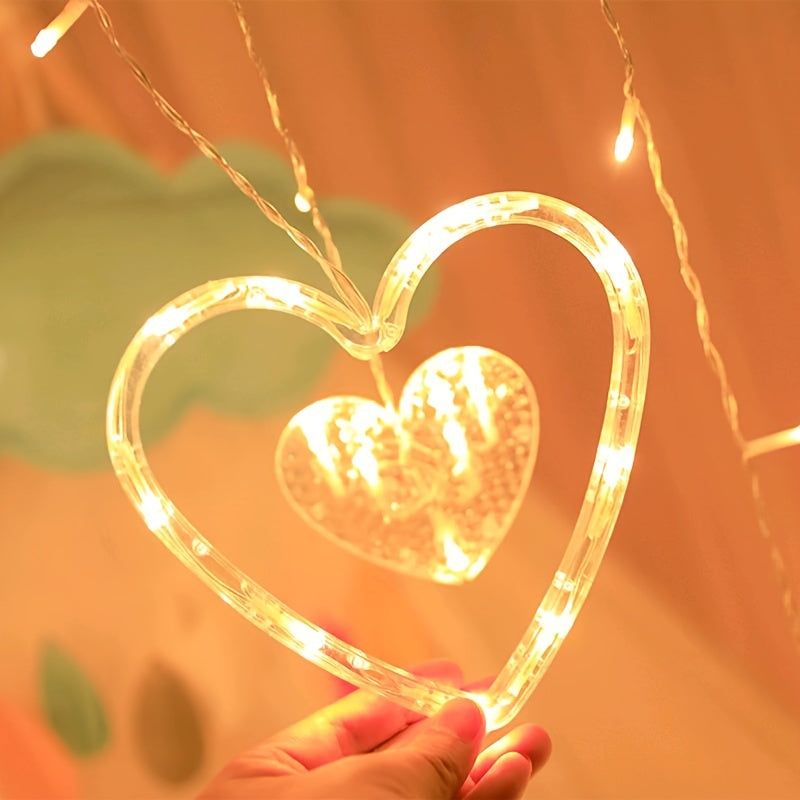 LED String Lights, Heart-shaped Fairy Lights, Suitable For Valentine's Day Weddings, Restaurants, Hotels