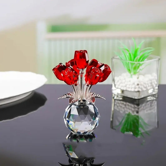 Cross-border Crystal Rose Valentine's Day Gift Living Room Home Decoration Crafts