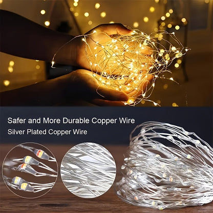 1pc String Lights Suitable for Bedroom, Party, Wedding, Christmas and Halloween Decoration Light 50/100LED
