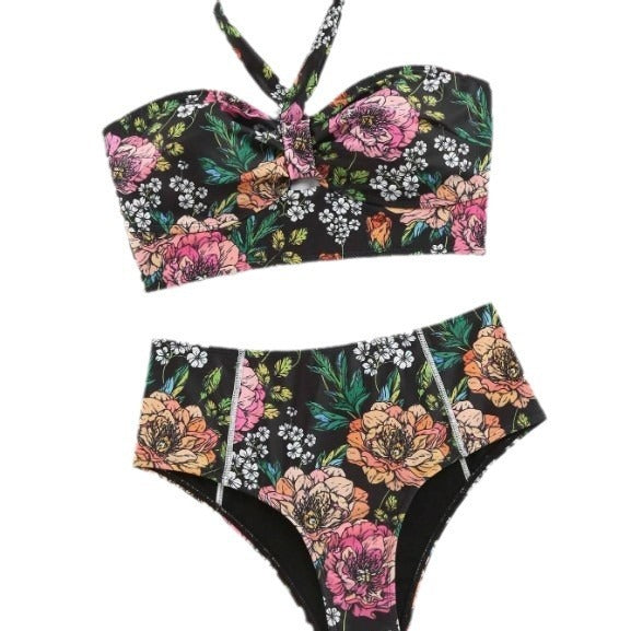 European And American Printed Bikini Swimsuit For Women