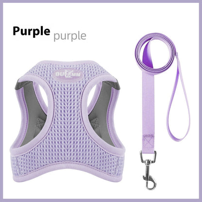 Fashion Waffle Cat Pulling Rope Chest Strap