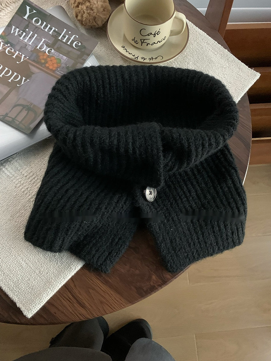 Women's Shawl Button Neck Warmer