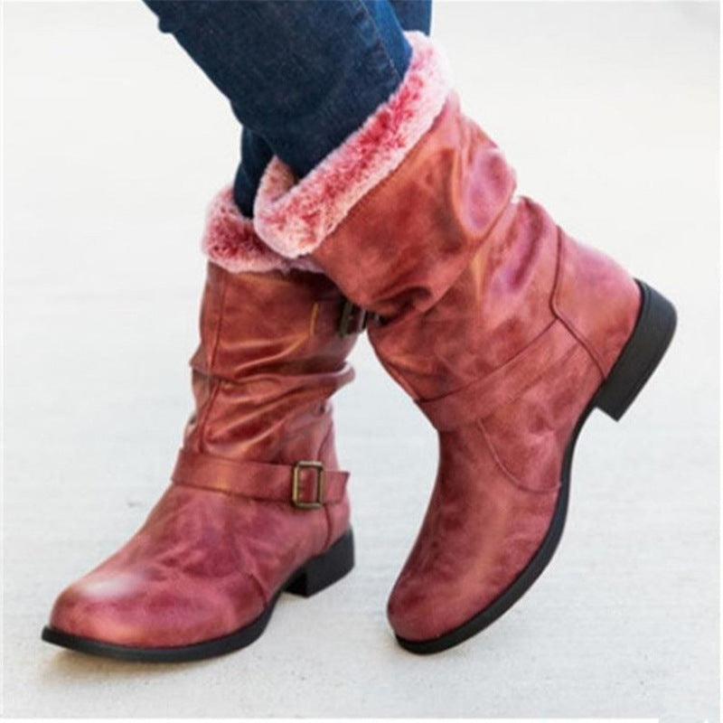 Warm Women's Snow Boots In Autumn And Winter Fashion European And American Martin Boots