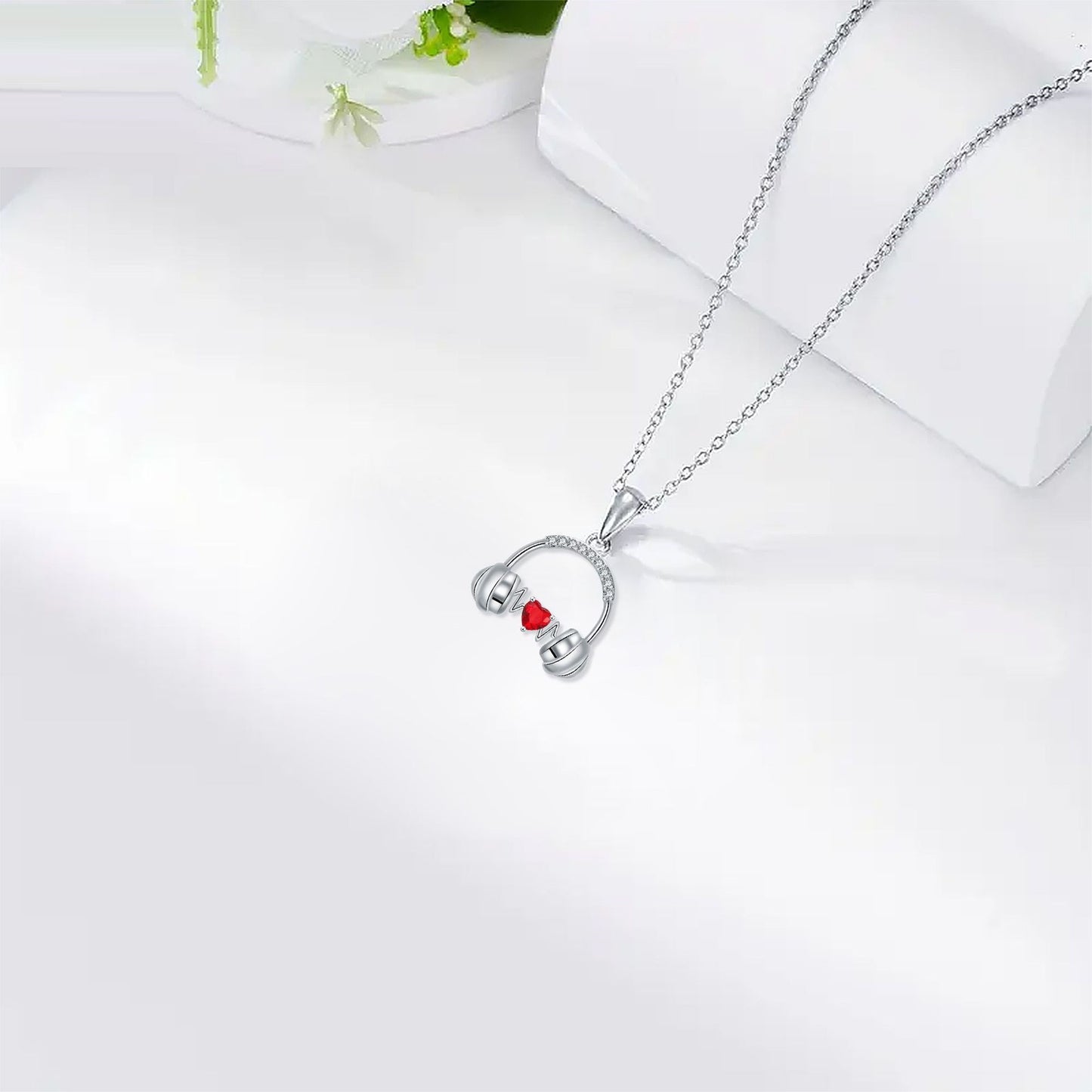 Headset Pendant Personalized Love Necklace Valentine's Day Gift
