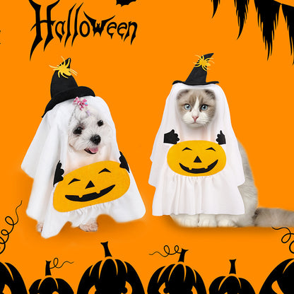 Creative Pumpkin Ghost Dog Funny Clothes Suit