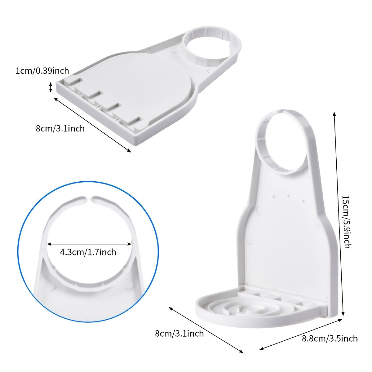 1pc/2pcs Laundry Detergent Cup Holder Detergent Drip Catcher, Portable Laundry Organizer Clip Tight On Laundry Bottle Spouts, No More Leaks Or Mess With Detergent And Fabric Softener In Laundry Room, Foldable Plastic Laundry
