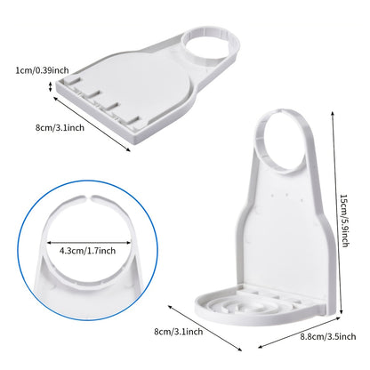 1pc/2pcs Laundry Detergent Cup Holder Detergent Drip Catcher, Portable Laundry Organizer Clip Tight On Laundry Bottle Spouts, No More Leaks Or Mess With Detergent And Fabric Softener In Laundry Room, Foldable Plastic Laundry