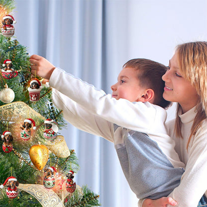 Christmas Coming Blind Box Sausage Dog Cup Pendant