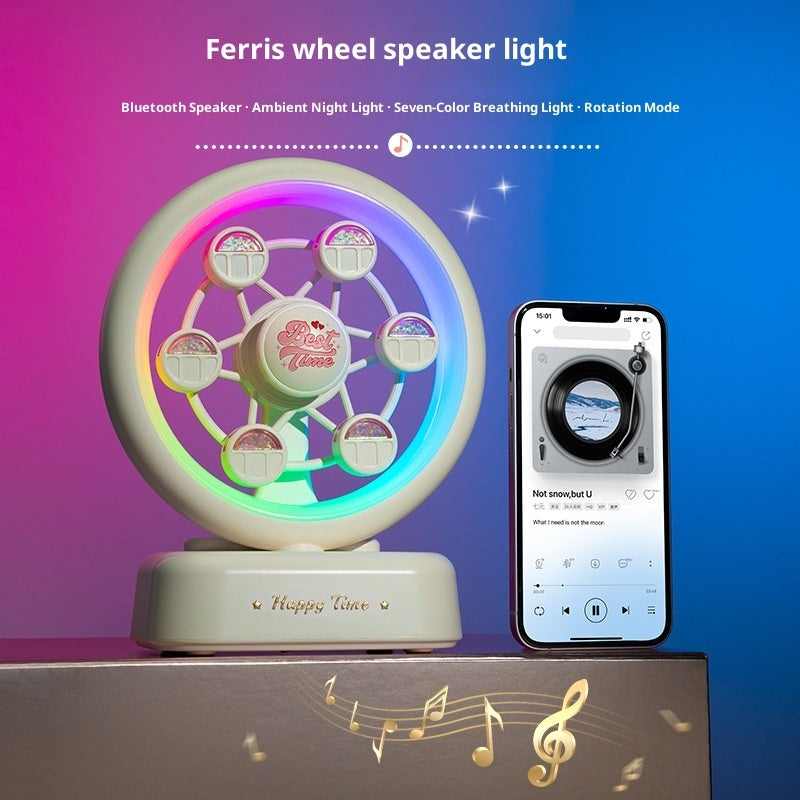 Ferris Wheel Bluetooth Speaker Rechargeable Music Box Atmosphere Table Lamp
