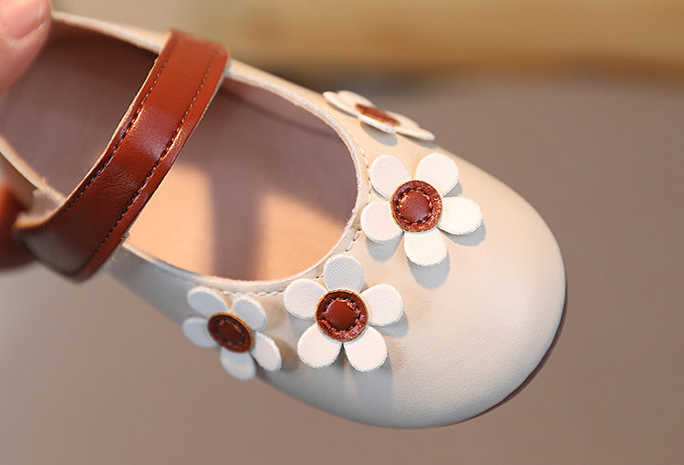 3D Floral Mary Jane Flats - Ultra-Soft, Slip-Resistant, Lightweight, Breathable, Easy-On Shoes for Girls - Comfortable and Stylish Footwear