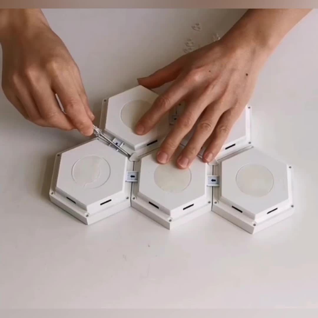 Hexagonal LED Wall Lights 6-Pack - Touch Control Modern Ambient Lighting