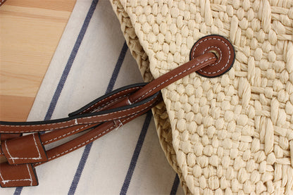 New Large Capacity Shoulder Hand-carrying Dual-use Woven Bag