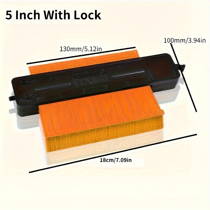GOXAWEE Contour Gauge Profile Tool, 5Inch/10Inch Adjustable Lock, Precisely Copy Irregular Shape Duplicator For Flooring, Construction, Carpenter, DIY Handyman