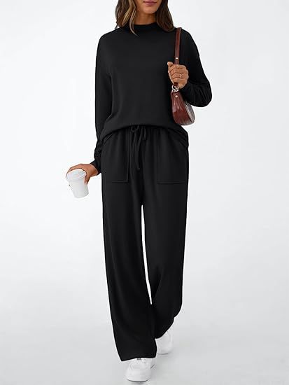 Women's Drawstring With Pockets Pure Color All-matching Casual Fashion Set