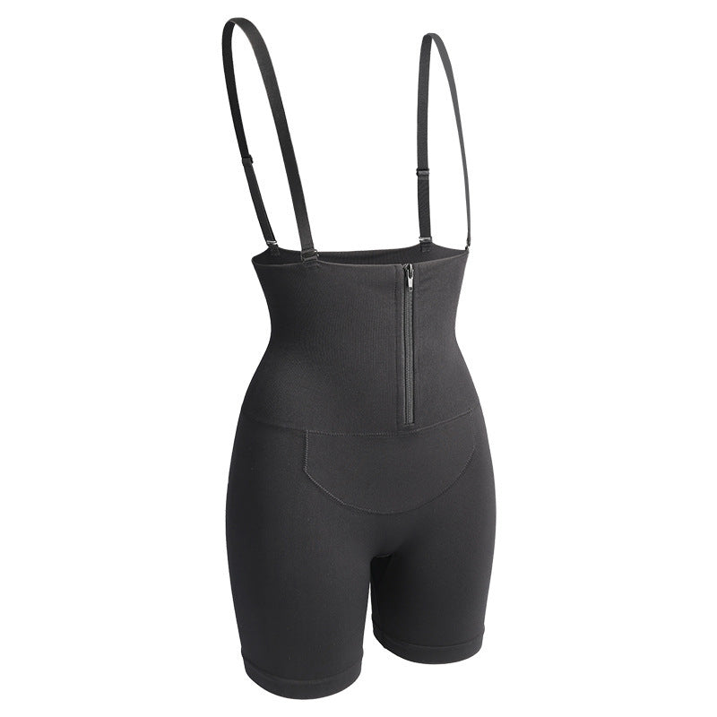Ladies' High-waist Panty Detachable Shoulder Strap Girdling Bodybuiding Shaping Pants