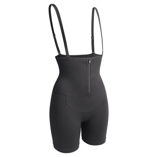 Ladies' High-waist Panty Detachable Shoulder Strap Girdling Bodybuiding Shaping Pants
