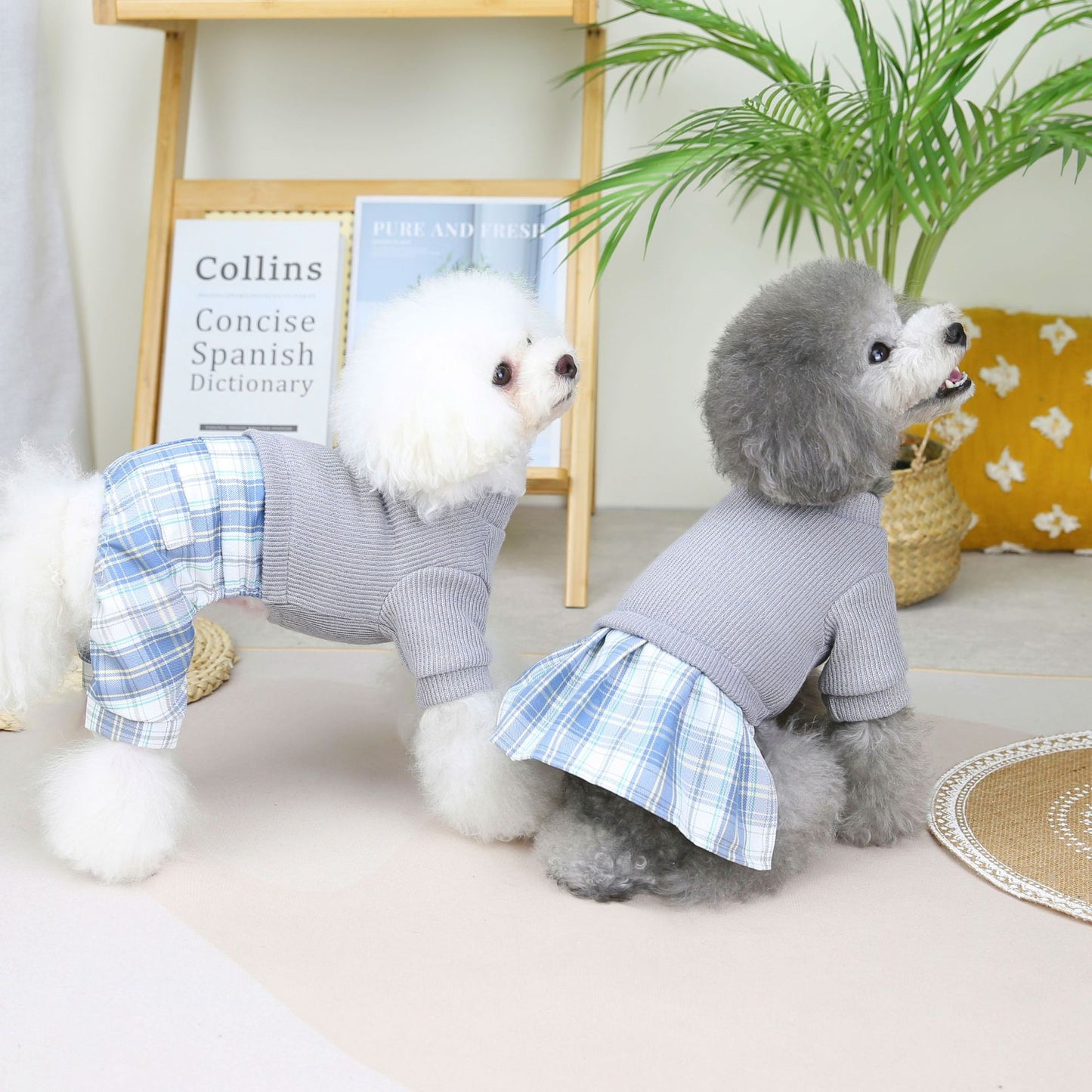 Wool Fabric Leisure Warm Sweatshirt Skirt Pants Suit Dog Clothes