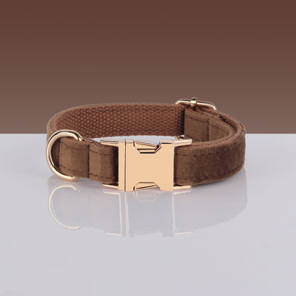 Pet Dog Lettering Collar Walking Velvet Hand Holding Rope