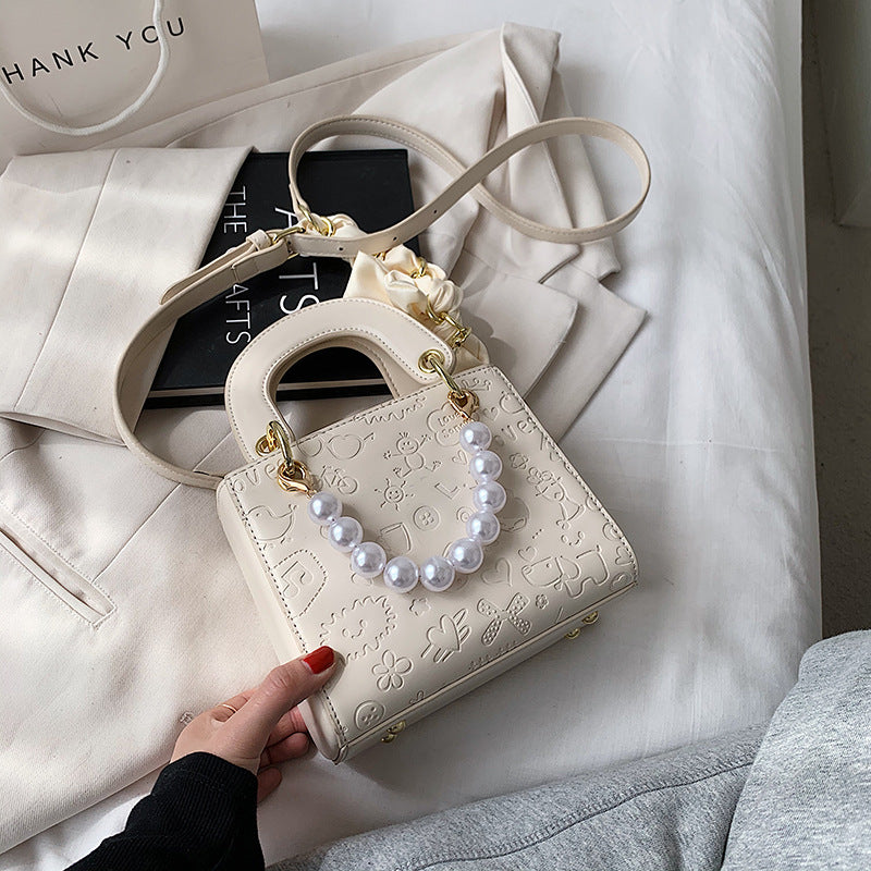 Fashion Pearl One-shoulder Women's Bag Net Celebrity Western Style Messenger
