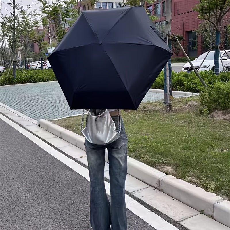 Premium Foldable Mini Pocket Umbrella - Compact Travel Umbrella with 6 Ribs | Lightweight Portable Rain Protection