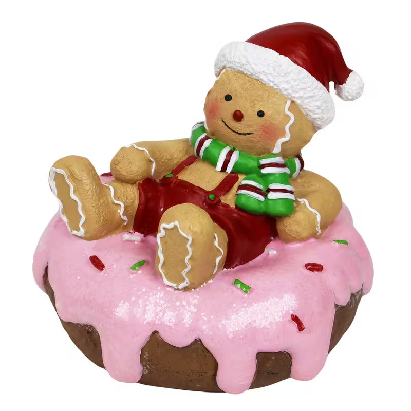 Hand Drawn Cartoon Resin Christmas Decorations Gingerbread Man