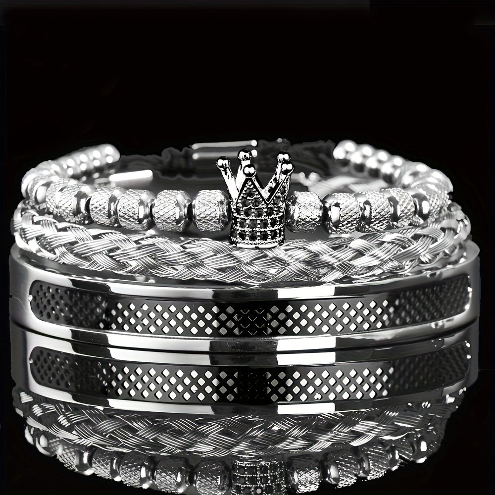 Crown Stainless Steel Bracelet For Men