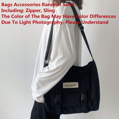 Premium Nylon Crossbody Messenger Bag - Large Capacity Shoulder Bag for Women & Men | Harajuku Style