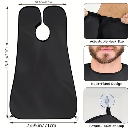 Beard Bib Apron For Men, Men's Hair Catcher For Shaving, Grooming Accessories For Dad Or Husband, 1 Size Fits All