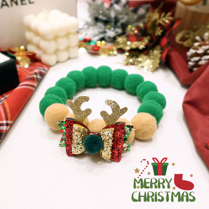 Cat Christmas Collar Scarf Halter Neck Decoration Bow Tie
