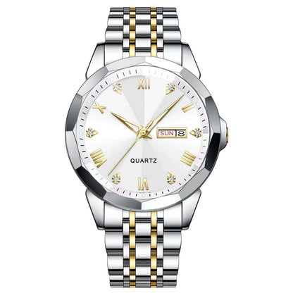 Business Men's Watch Double Calendar High-grade Quartz