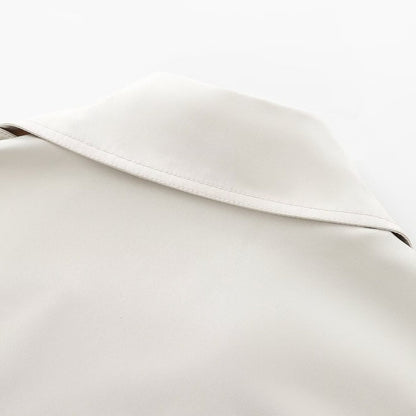 Women's British Style Short Lapel Trench Coat