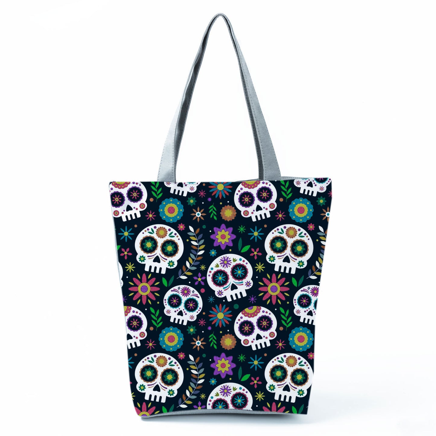 Portable Large Capacity Skull Printed Handbag