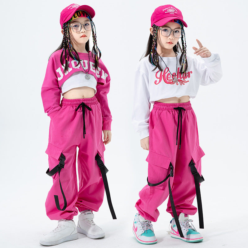 Girls' Jazz Dance Performance Outfit