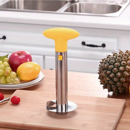 1pc Stainless Steel Pineapple Corer & Slicer: The Ultimate Household Kitchen Gadget for Fruit Core Removal!