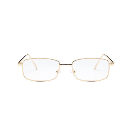 Retro Small Box Square Metal Glasses